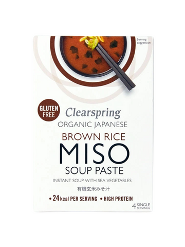 Organic Japanese Brown Miso Soup Paste - Instant Soup with Sea Vegetable 4pcs *Expired 01/02/2024