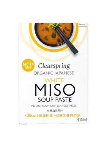 Organic Japanese White Miso Soup Paste - with Sea Vegetable (4x15g)