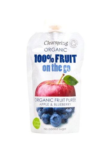 Organic 100% Fruit On The Go - Apple & Blueberry Puree 120g