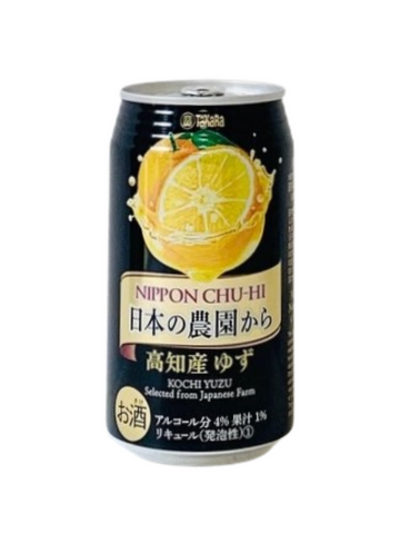 Nihon no Nouen Kara Kochisan Yuzu Chu-hi 350ml (Alcohol 4%) *Best Before Date 23/05/2024