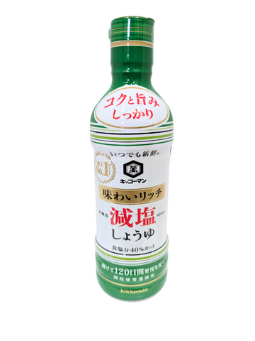 Rich & Smooth Genen Reduced-Salt Soy Sauce, Easy-Squeeze Bottle 450ml