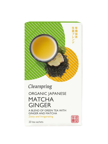 Organic Japanese Matcha Ginger Tea - 20 Tea Sachets *Best Before Date 31/03/2024