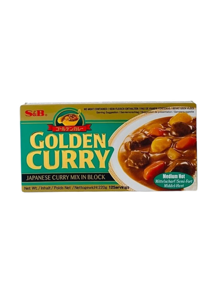 S&B Instant Golden Curry Sauce, Medium Hot - 230 g, 1 serving